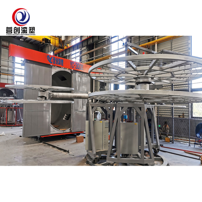 comprar muti-arms carrousel type rotational molding machine Water tank container rotomolding machine for sales online manufacture