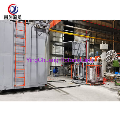comprar YINGCHUANG Máquina de rotomolding industrial independente PLC Bi-axial com grande forno isolado para baldes de plástico LLDPE e tanques de água Fabricação em linha