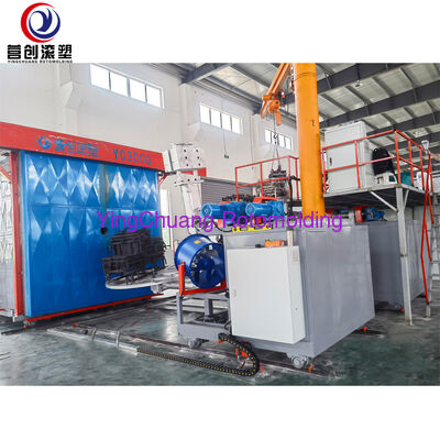 comprar Máquina de rotomoldagem inteligente multiestações YINGCHUANG PLC, equipamento de moldagem rotativa biaxial totalmente automático para tanques de água LLDPE e resfriamento Fabricação em linha