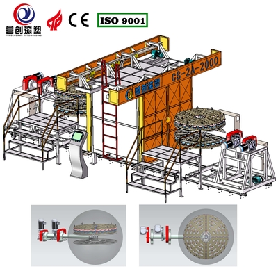 comprar 30min Tempo de ciclo Máquina de rotomoulding com controle PLC para produzir pickleball online manufacture