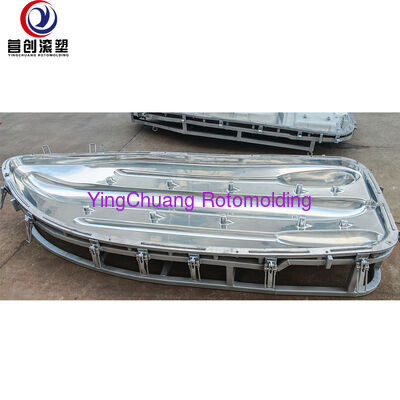 comprar Molde rotomoldado para caiaque Yingchuang OEM, molde rotacional dividido em alumínio fundido espesso com estrutura de braçadeira rápida para produção de canoas de pesca de plástico Fabricação em linha