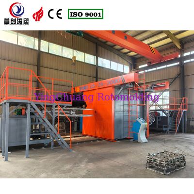 Comprar Máquina de Rotomoldagem Shuttle CS-2A-3000, Equipamento de Moldagem Rotacional Tipo Shuttle de 2 Braços para Rotomoldados de Plástico Fabricação em linha