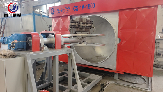 Máquina de moldagem por rotação com velocidade de rotação ajustável para fabricação de máquinas de fabricação