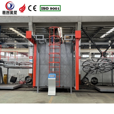 Equipamento de moldagem por rotação com velocidade de rotação ajustável para automação de instalações de fabrico