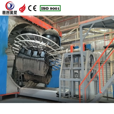 Máquina de moldagem de rotação com velocidade de rotação ajustável para optimização da produção de plantas de fabricação