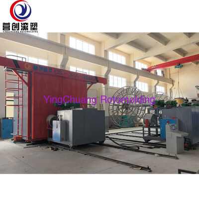 Máquina de moldagem rotacional YINGCHUANG CS-3A-3500, equipamento de rotomoldagem de carrossel de vários braços para tanque de água de plástico e produtos ocos