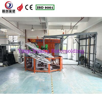 Máquina de rotomoldagem carrossel de alta capacidade | Linha multiestação de 3 braços com correspondência de molde personalizada - Yingchuang