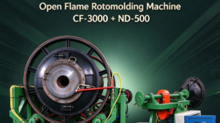 Conjunto de rotomoldagem de chama aberta Yingchuang CF-3000 e ND-500 | Máquinas combinadas para tanque de água cheio e tampa