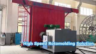 Máquina de moldagem rotacional com vários braços CS-3A-3500