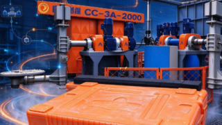 Máquina Rotomoldadora de Torreta CC-3A-2000 | Produza corpo e tampa do refrigerador em uma máquina | Yingchuang